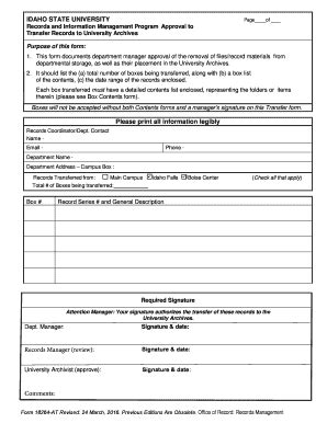 Fillable Online Isu Approval For Transfer Form Isu Fax Email Print