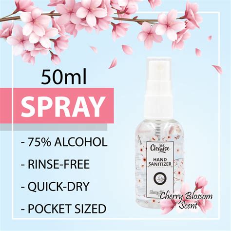 Cleanse360 Hand Sanitizer Spray Type 50ml Ethanol Alcohol Cherry