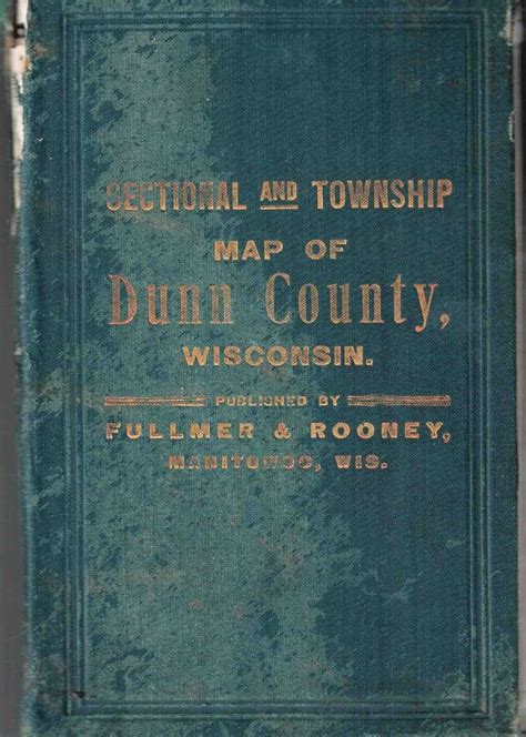 Sectional And Township Map Of Dunn County Wisconsin High Ridge Books Inc