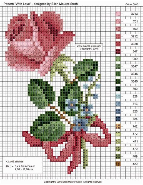 Patrones Flores En Punto De Cruz Rose Cross Stitch Pattern Cross