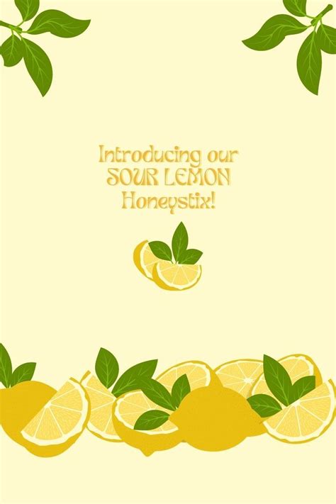 Introducing Our New Flavor Sour Lemon Honeystix 🍋🍯 Pure Honey With A