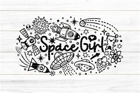 Space Girl Plotterdatei Svg Dxf Fcm Fotos Und Abbildungen