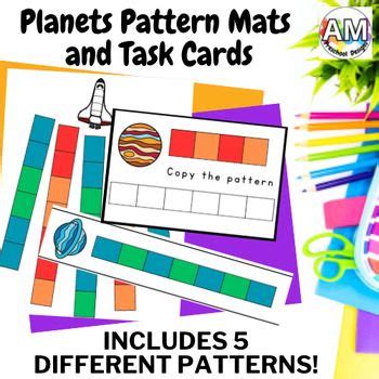 Planets Repeating Patterns Task Cards And Play Mats Ab Aab Abb