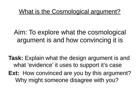 Thomas Aquinas The Cosmological Argument Teaching Resources