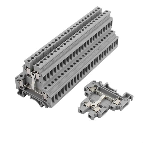 Amazon Uxcell 25 Pcs UKK5 DIN Rail Mount Double Level Terminal