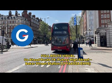 FULL ROUTE VISUAL London Bus Route 74 Putney High Street Baker