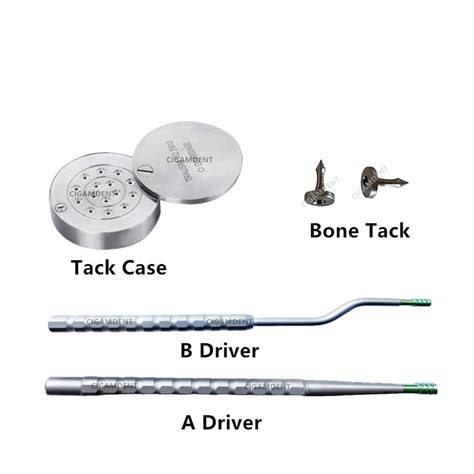 Dental Bone Tack Titanium Pins GBR Screw Driver Aplicador Pinos De