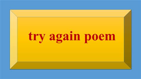 try again poem - appulki