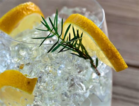 gin  lemon stock image colourbox