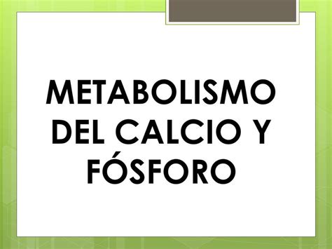 Metabolismo Del Calcio Y F Sforo Ahmed Casana Udocz