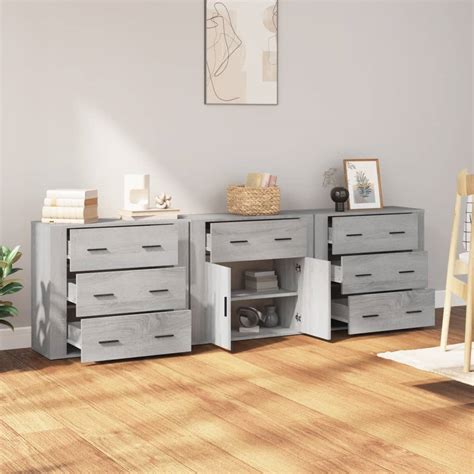 Sideboards Stk Grau Sonoma Holzwerkstoff Online Kaufen