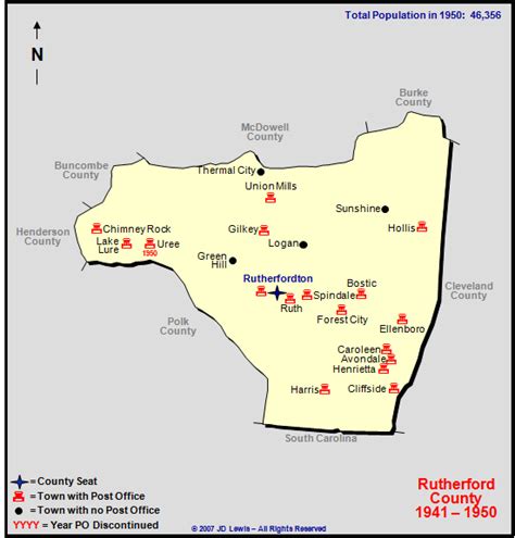 Rutherford County, NC - 1941 to 1950