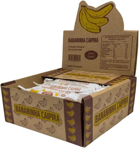 BANANINHA CAIPIRA ARTESANAL DISPLAY 30 UNIDADES Amazon Br