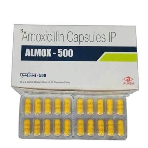 Almox 500 Mg Capsule At Rs 150 25 Strip Of 10 Tablets Amoxicillin