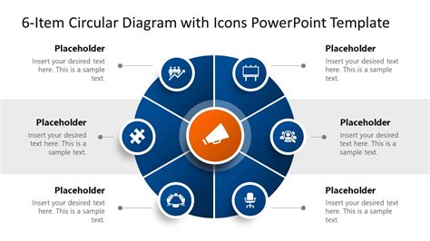 Item Circular Diagram Template With Icons For Powerpoint Slidemodel