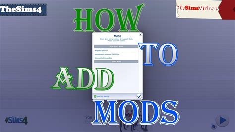 The Sims 4 How To Install Mods Youtube