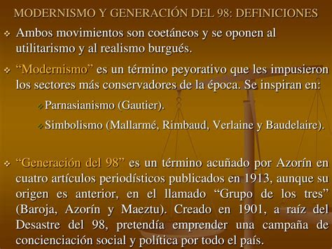 Ppt El Modernismo Y La GeneraciÓn Del 98 Powerpoint Presentation