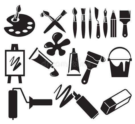 Art Icons Set Vector Set Of Art Tools Icon Aff Set Icons Art