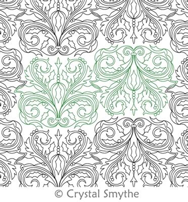 Winter Damask Panto Crystal Smythe Digitized Quilting Designs