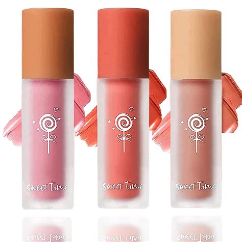 Rosarden 3pcs Matte Liquid Blush Soft Face Blush Liuquid