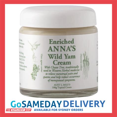 Annas Wild Yam Cream Her Menstrual And Menopausal Symptoms 100g