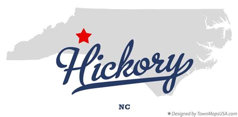 Map of Hickory, NC, North Carolina