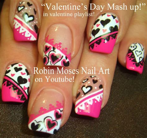 Nail Art By Robin Moses Valentines Day Nails Nail Art For