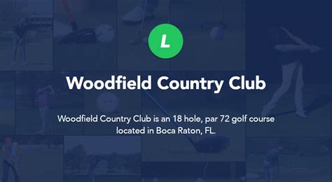 Woodfield Country Club - Boca Raton, FL | Local Golf Spot