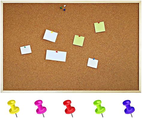 Paperoffice® Cork Board 800 X 600mm Wooden Frame Noticeboard