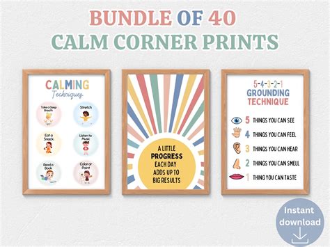 Calm Down Corner Posters Printable Calming Classroom Posters Calm