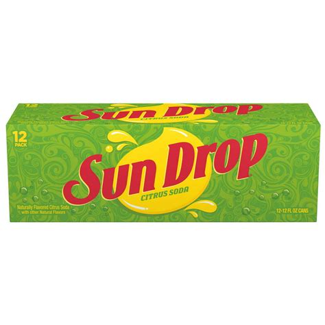 Sun Drop Citrus Soda 12 Fl Oz Cans 12 Pack