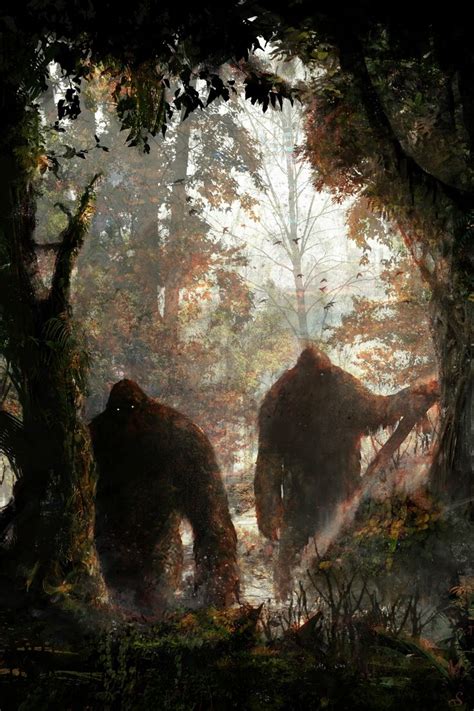 Artstation Sojourn With The Sasquatch Sebastien Ecosse Bigfoot Art