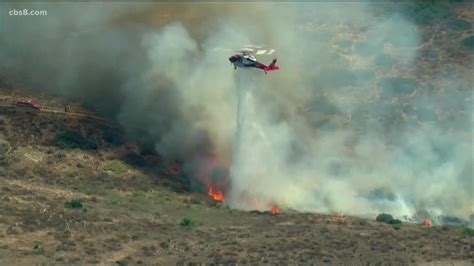 Firefighters Battle Brush Fire In Chula Vista Halt Spread At Acres