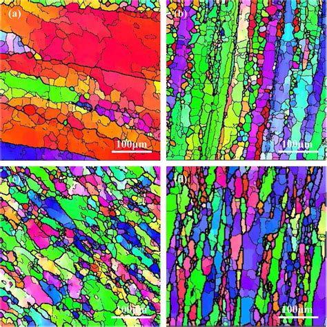 The Ebsd Maps Of Samples After Mdf At S And C With