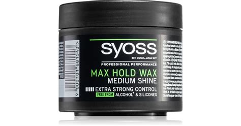 Syoss Max Hold Styling Wax With Extra Strong Hold Notino Co Uk