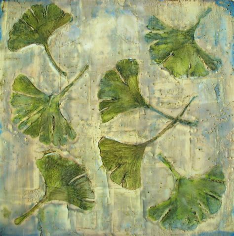 Painting Gingko Leaves Original Art By T E Siewert