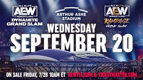 Aew Grand Slam Makes September Return To Arthur Ashe Stadium New York City