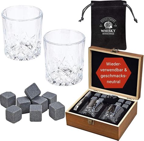 Woma Whisky Steine Set I K Hlw Rfel Aus Basalt Inkl Whiskey Gl Ser