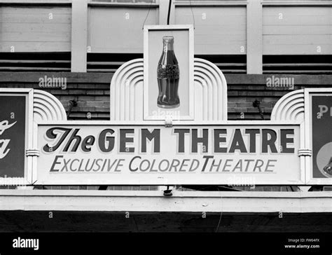 Racial Segregation Usa Exclusive Colored Theatre Sign Above A Stock