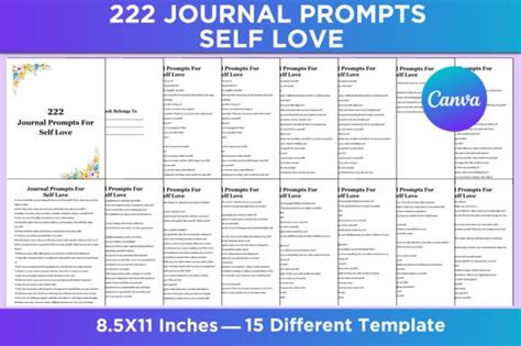 222 Journal Prompts For Self Love Canva Graphic By Sm Interior