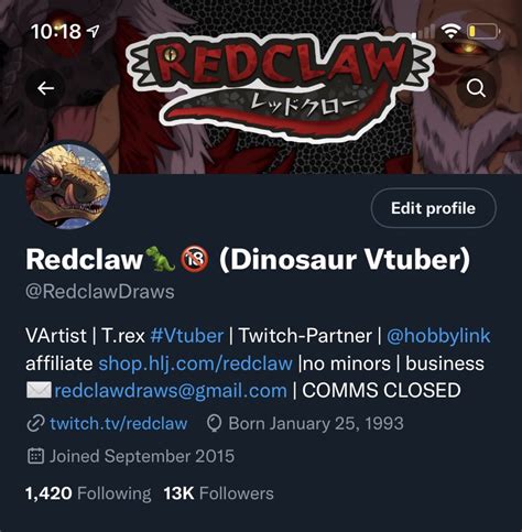 Redclaw Dinosaur Vtuber On Twitter Holy Crap We Hit K And I