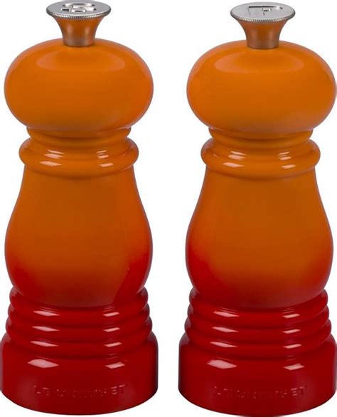 Le Creuset Mini Peper En Zoutset Oranjerood 12 Cm Bol