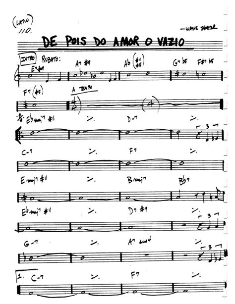 Wayne Shorter Depois Do Amor O Vazio Partituras Para Armonica