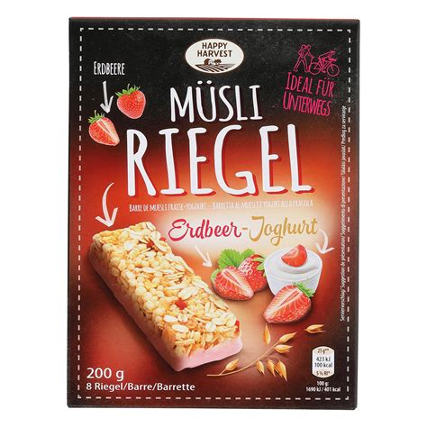 HAPPY HARVEST Müesli Riegel Erdbeere Joghurt ALDI now