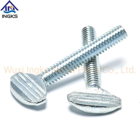 Zinc Steel M4 M5 M6 Spade Head Type Hand Tighten Thumb Screw Wave Plate