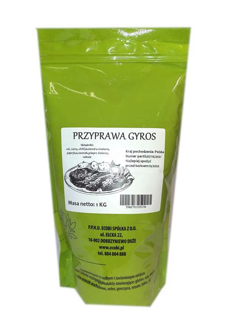 PRZYPRAWA GYROS Do Gyrosa BEZ GLUTAMINIANU 1kg 7799155457 Allegro Pl