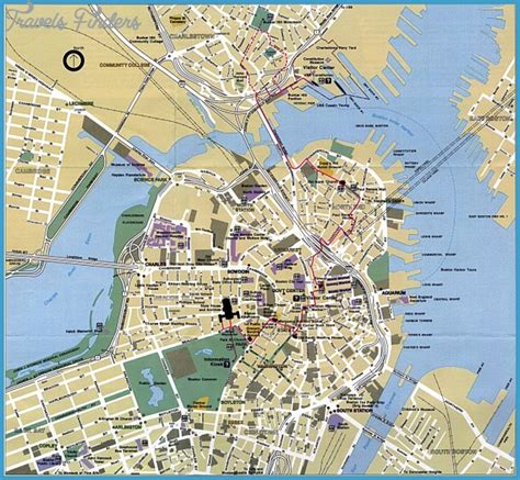 Boston Metro Map - TravelsFinders.Com