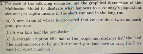 Solved 3 For Each Of The Following Scenarios Use The