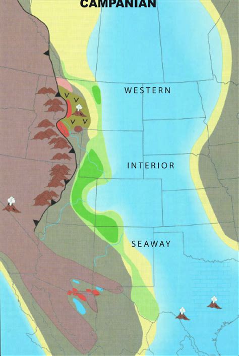 Paleogeographic Map Of Western North America During Early Campanian