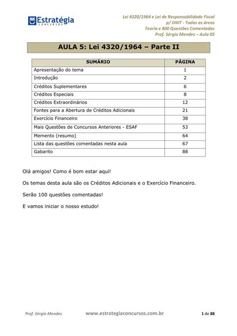 PDF LRF 4320 Dnit Todas As Areas Teoria E 800 Questoes Comentadas